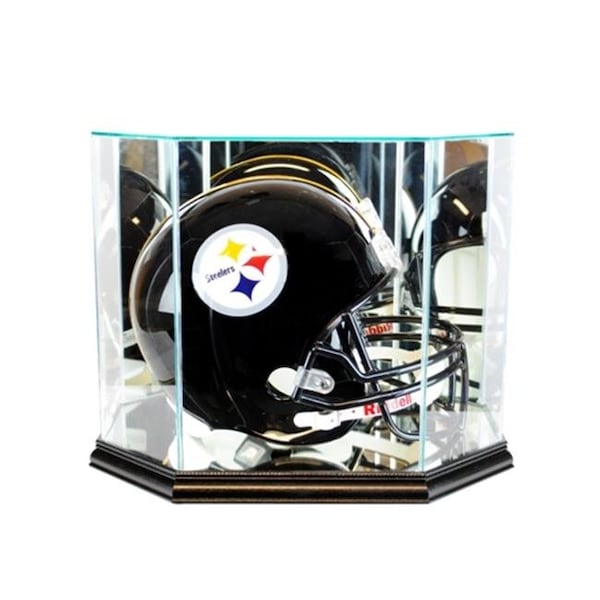 Perfect Cases Perfect Cases FBHO-B Octagon Full Size Football Helmet Display Case; Black FBHO-B - main